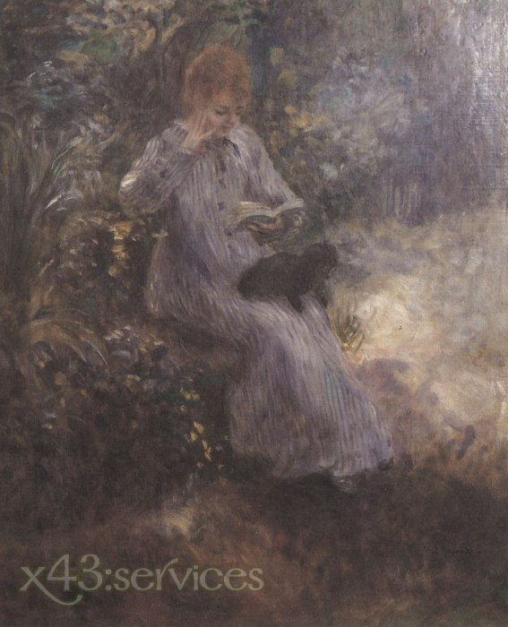 Auguste Renoir - Frau mit schwarzem Hund